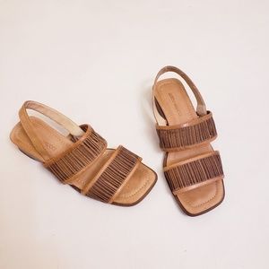 Sesto Meucci Square Toe Slingback Sandals, Sz 6